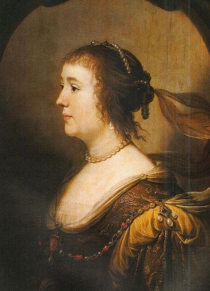 Gerrit van Honthorst Portrait of Amelia van Solms oil painting image